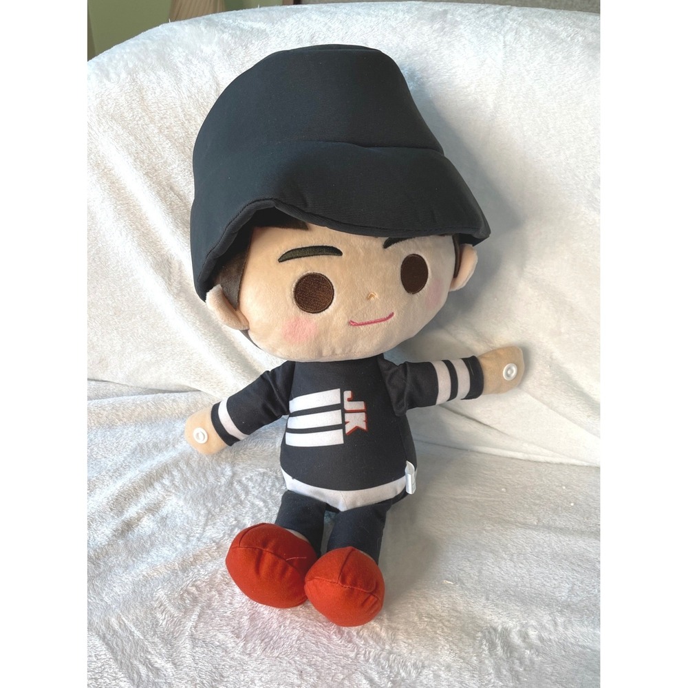 SEGA BTS TinyTAN Jungkook Plush 17" Dynamite Black Bucket Hat K-Pop Doll